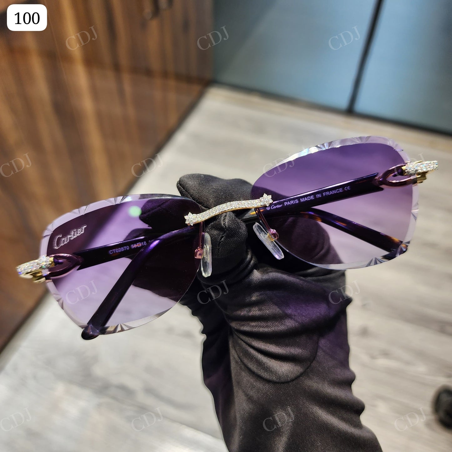 Purple Shades Moissanite Sunglasses