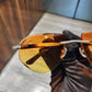 Yellow And Orange Shades Moissanite Sunglasses