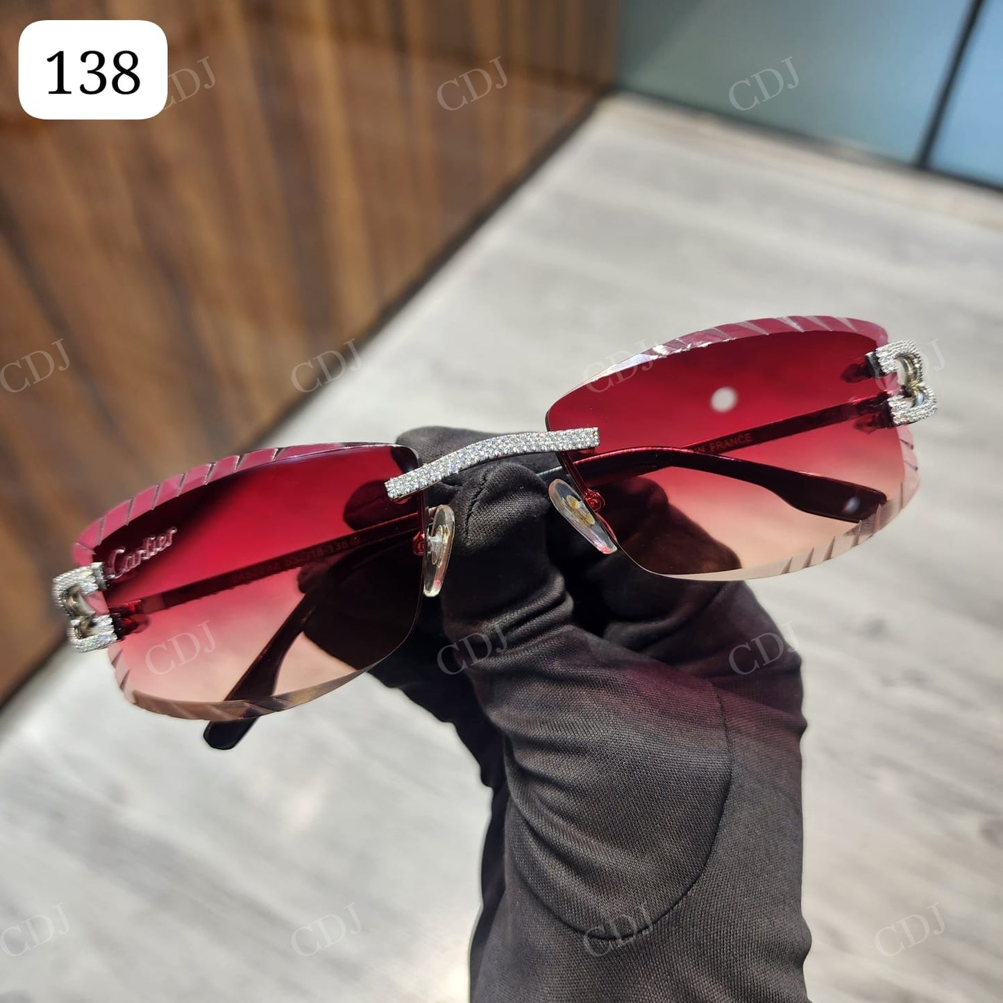 Red Moissanite Men's Sunglasses