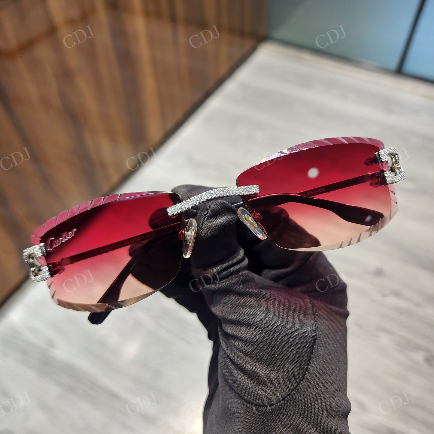 Red Moissanite Men's Sunglasses