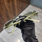 Hip Hop Moissanite Green Shades Sunglasses