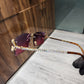 Fully Iced Cross Pink Shades Moissanite Sunglasses