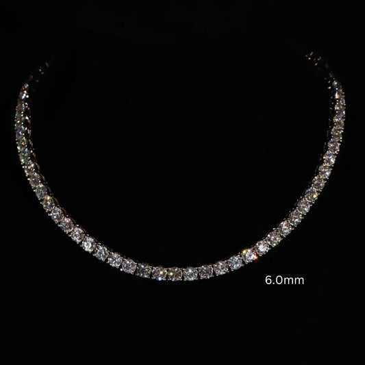 6MM Moissanite 925 Sterling Silver Tennis Chain