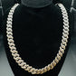 12MM Moissanite 925 Sterling Silver Cuban Link Chain