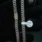 6MM Moissanite 925 Sterling Silver Cuban Link Chain