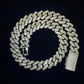 18MM Moissanite Iced Out Sterling Silver Cuban Link Chain