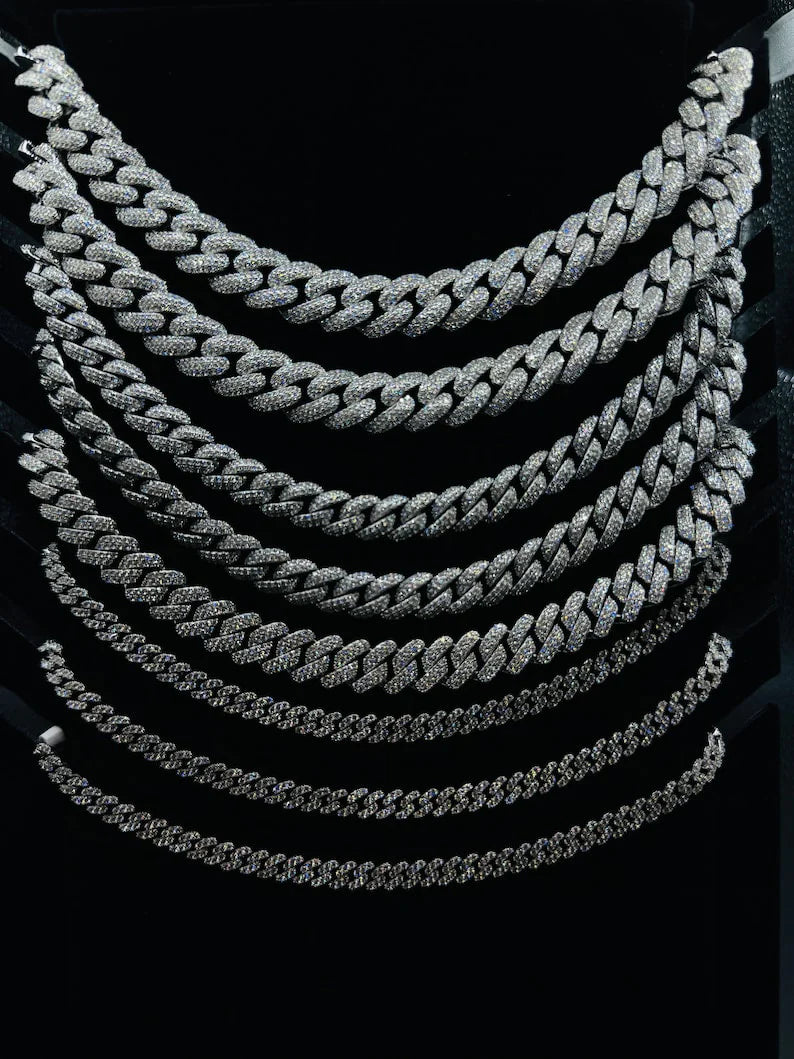 10MM VVS Moissanite Cuban Link Chain