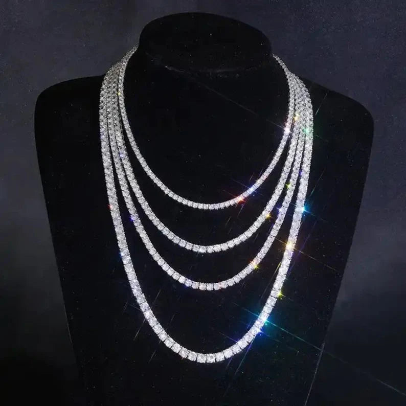 VVS Moissanite 5MM 925 Sterling Silver Tennis Chain