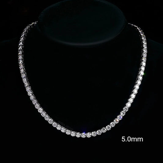 VVS Moissanite 5MM 925 Sterling Silver Tennis Chain